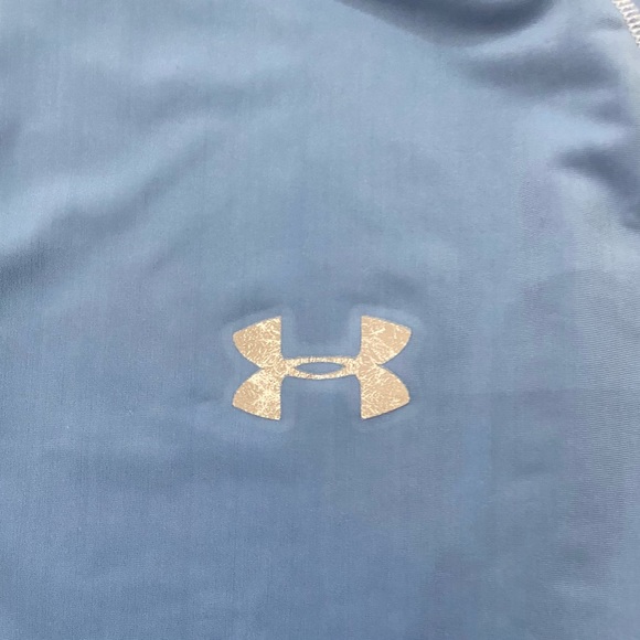 Under Armour Men’s XXL Blue Poly Blend Short Sleeve Quarter Zip Athletic Shirt - Picture 4 of 12